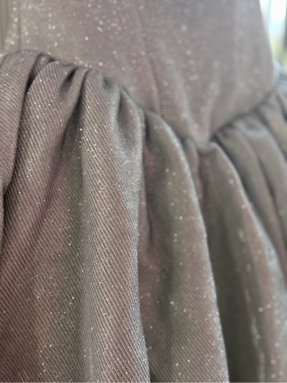 NWT Babyboo Araminta Silver Metallic Bubble Mini Dress Size S - Picture 4 of 8